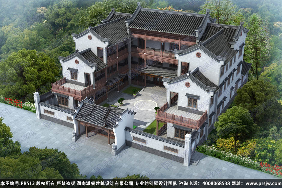 农村自建中式庭院别墅图pr513(1).jpg