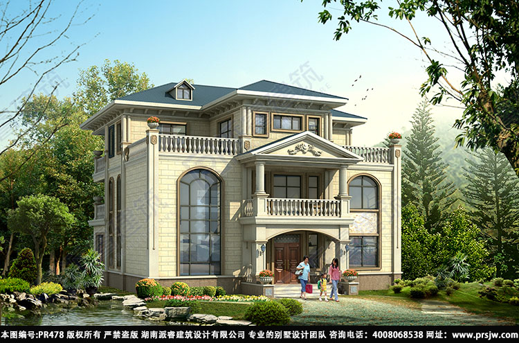 欧式农村三层自建房屋设计图纸pr478(1.jpg